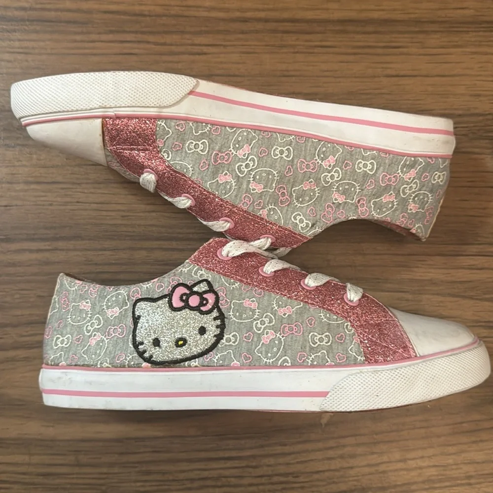 Hello Kitty Pink and Gray Women's Sneakers